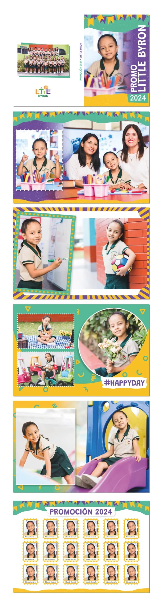 Diseño de anuario escolar nivel inicial kinder BF Fotografía Lima